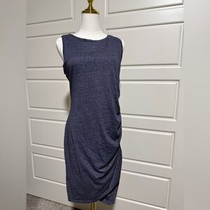 Leith Sleeveless Dark Blue Midi Dress